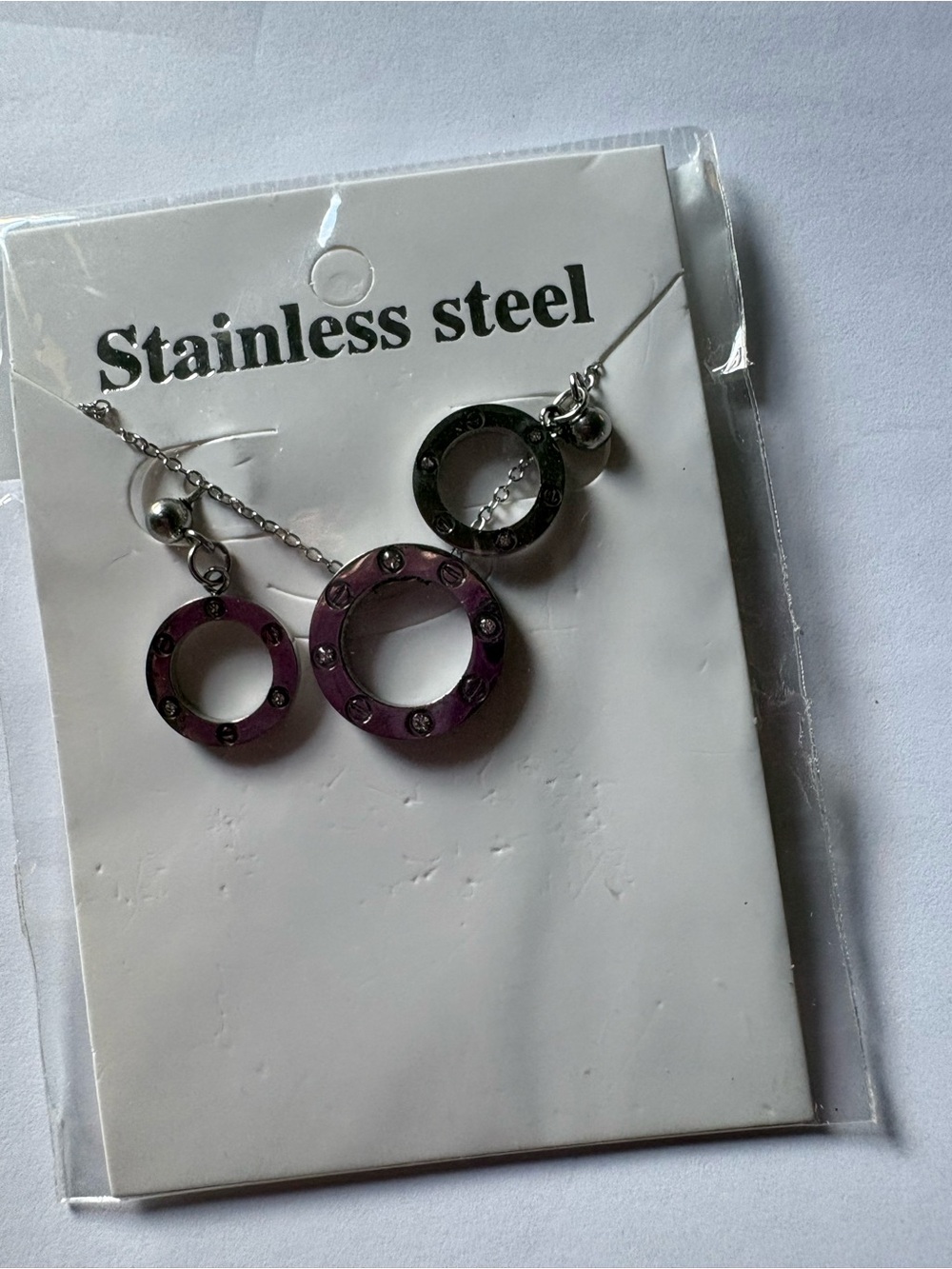 Jewelry set silver and gold